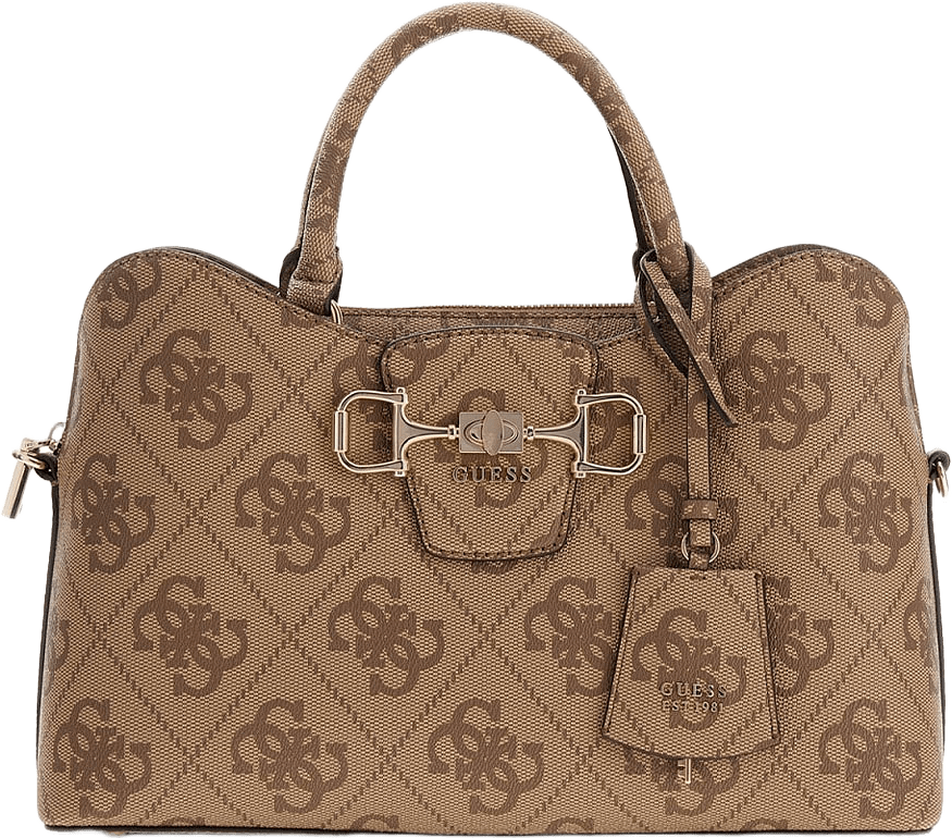 JANIE LOGO GIRLFRIEND SATCHEL, från Guess, i färgen Latte Logo1.