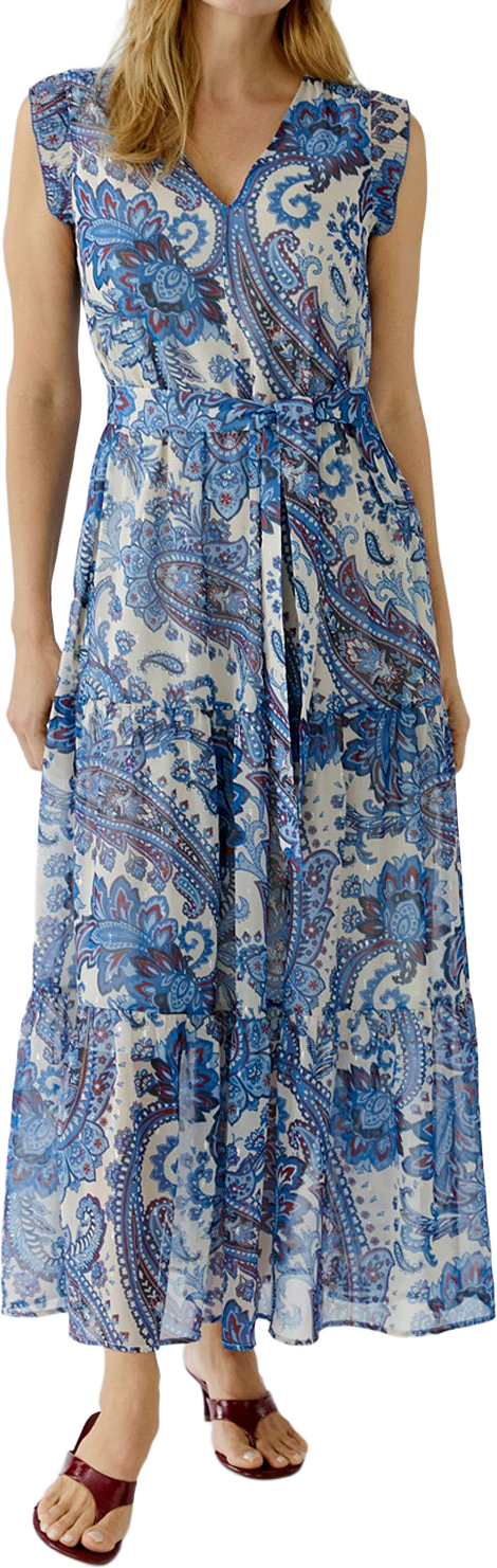 Klänning maxi, från Oui, i färgen Offwhite Blue.