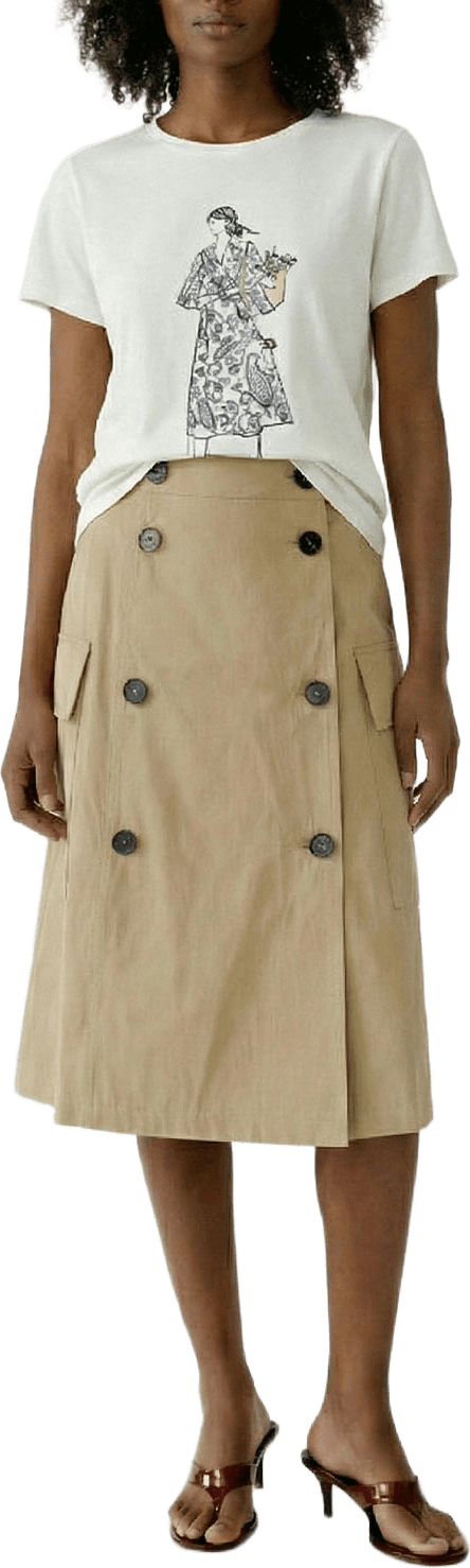 Kjol, från Oui, i färgen Brown Sugar.