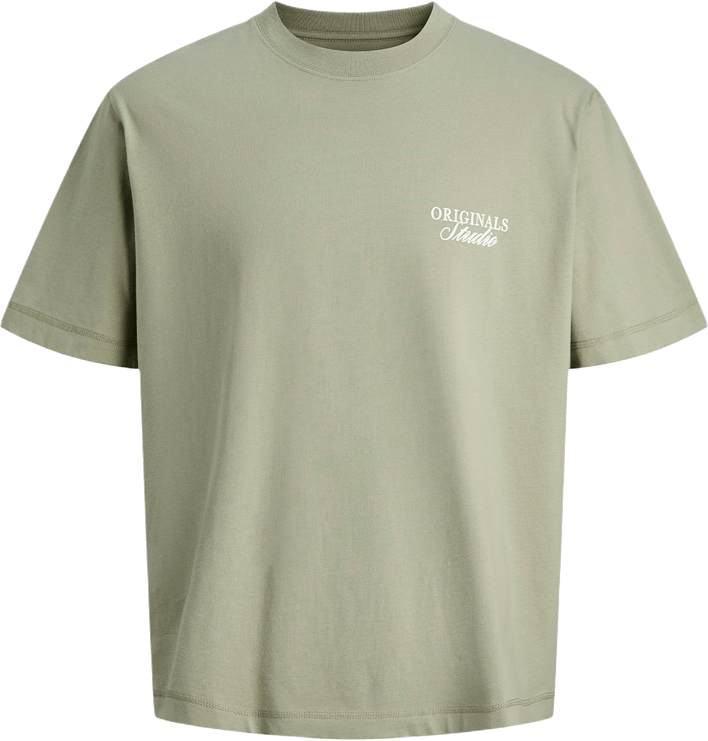 JORNORREBRO TYPO TEE SS CREW NECK SN JNR, från Jack & Jones, i färgen Seagrass Ss 26.