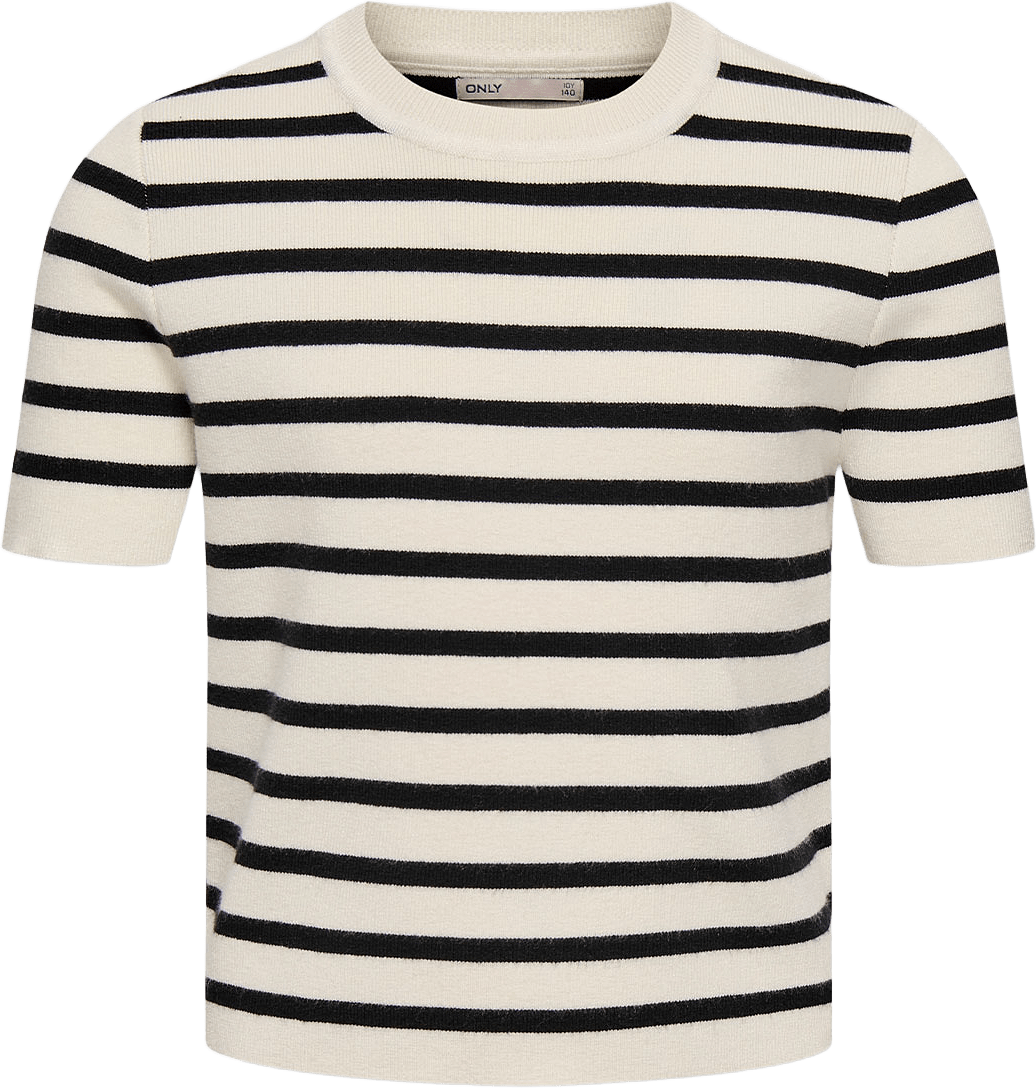 T-shirt Kogfie, från Only, i färgen Cloud Dancer Black.