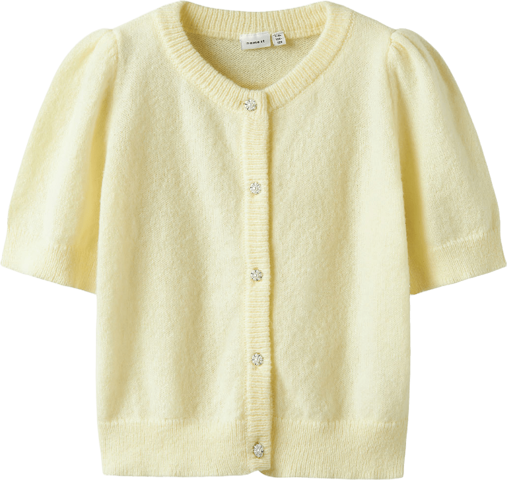 Nkfnabeth 2/4 Sl Knit Card, från Name It, i färgen Pear Sorbet.