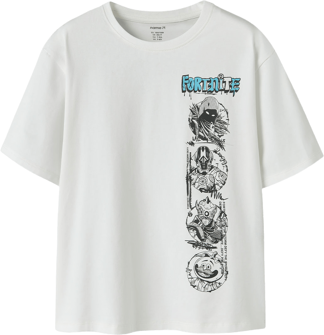 NKMMOD FORTNITE SS NREG TOP BOX, från Name It, i färgen Bright White.