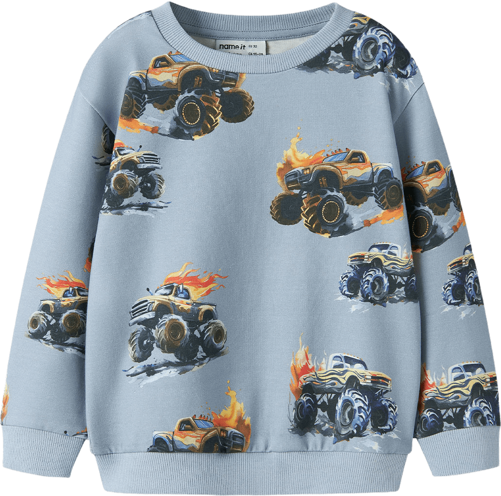 NMMDALI LS NREG SWEAT UNB, från Name It, i färgen Blue Fog.