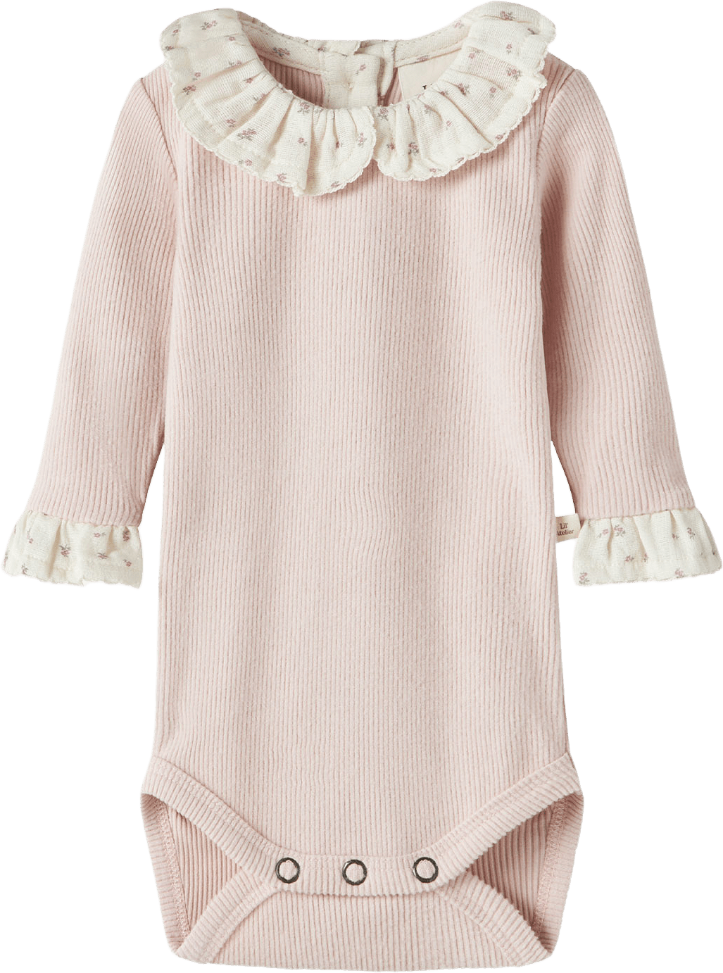 NBFTRINE LS SLIM BODY LIL, från Lil'Atelier, i färgen Peach Whip.