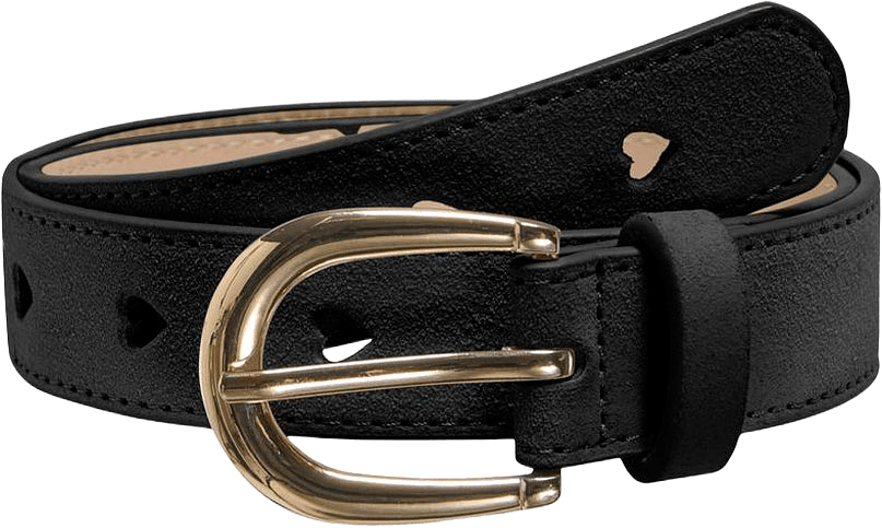 KOGALIVA HEART JEANS BELT, från Only, i färgen Black Antique Brass Buckle.