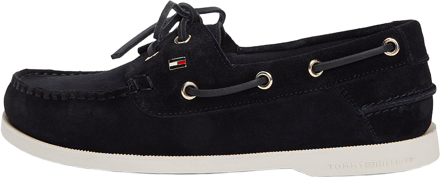 HILFIGER SUEDE BOAT SHOE, från Tommy Hilfiger, i färgen Space Blue.