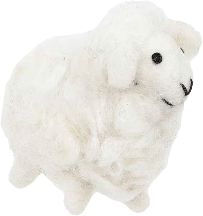 Curled Lamb Julhänge, från A World of Craft, i färgen Vit.