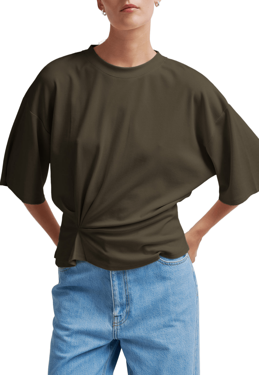 Missouri Tee, från Second Female, i färgen Canteen.