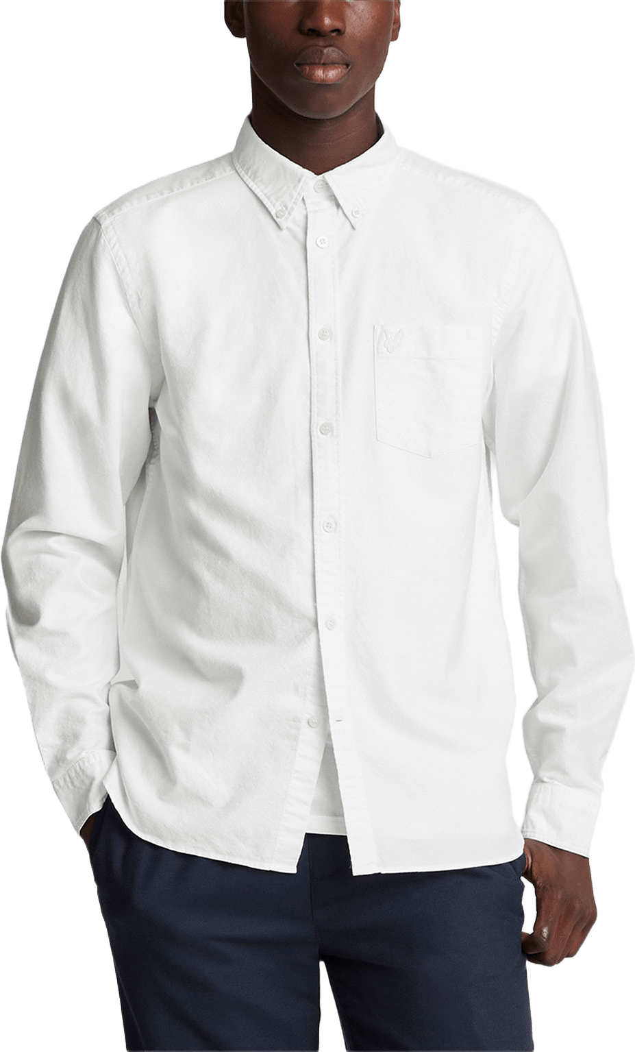 Tonal Eagle Plain Oxford Shirt, från Lyle & Scott, i färgen White.