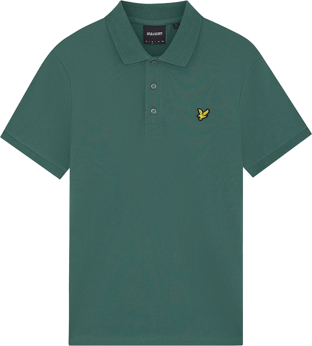Plain Polo Shirt, från Lyle & Scott, i färgen Everglade.