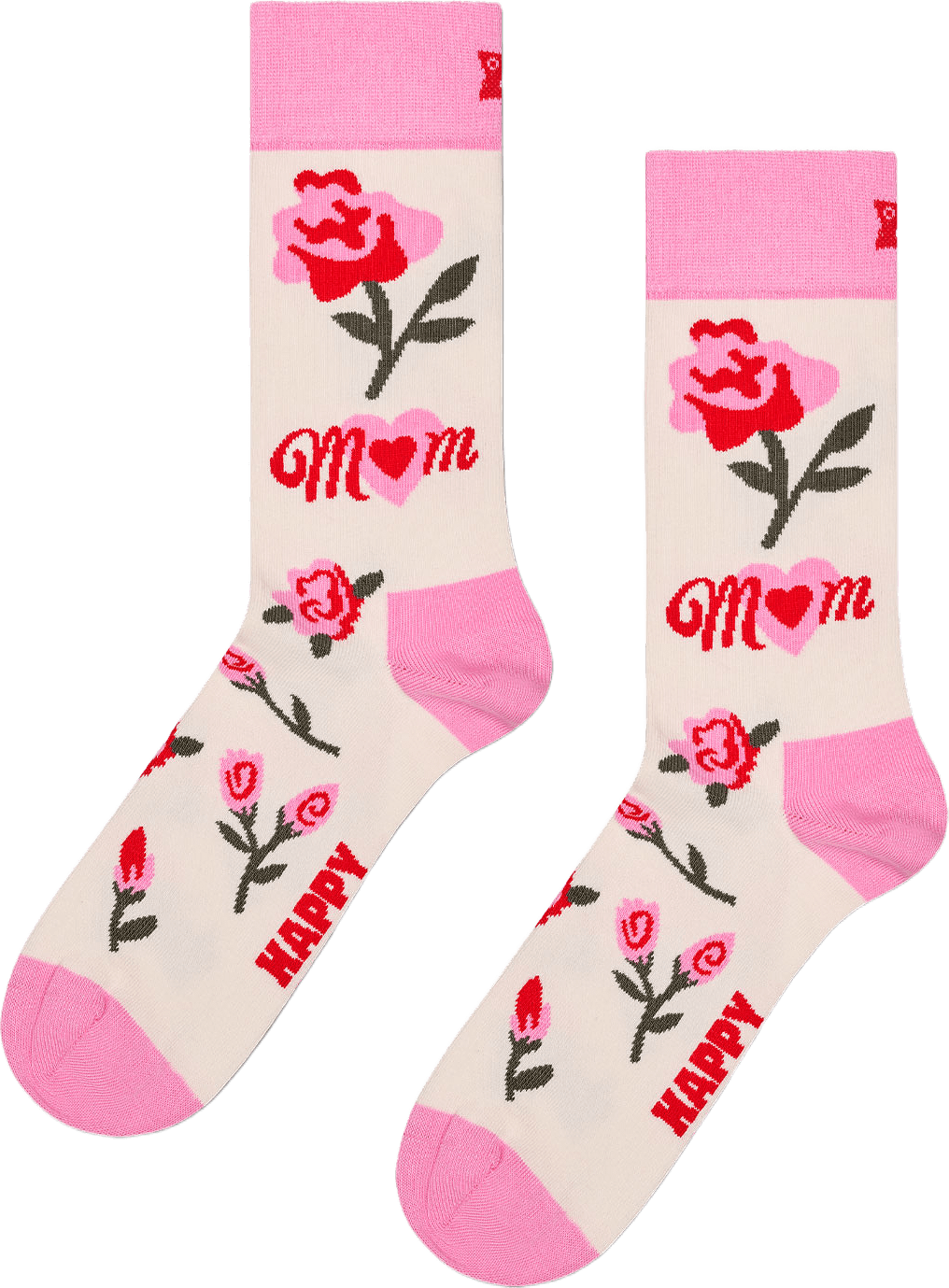 Mom's Flower Sock, från Happy Socks, i färgen White.