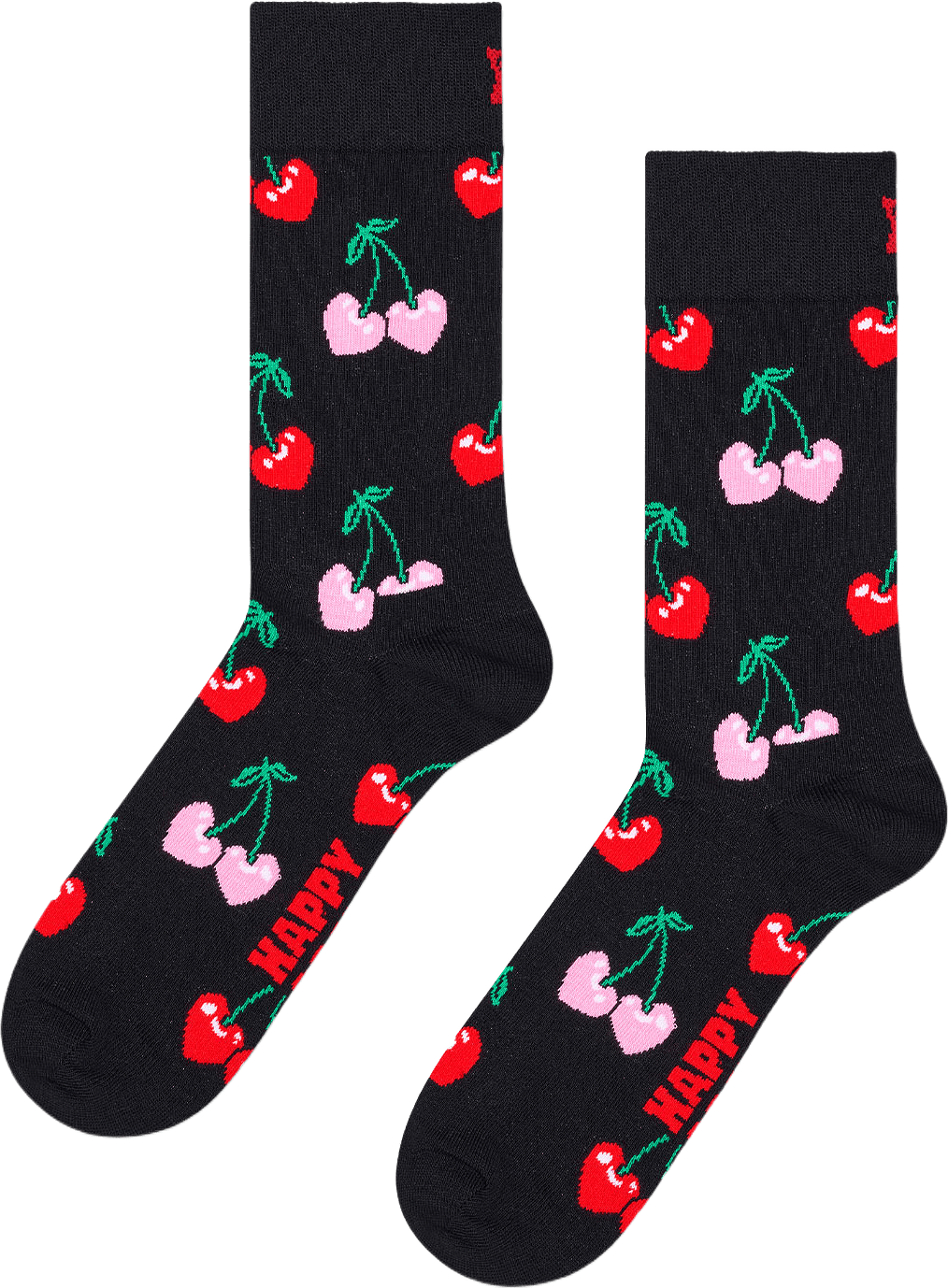 Cherry Heart Sock, från Happy Socks, i färgen Black.