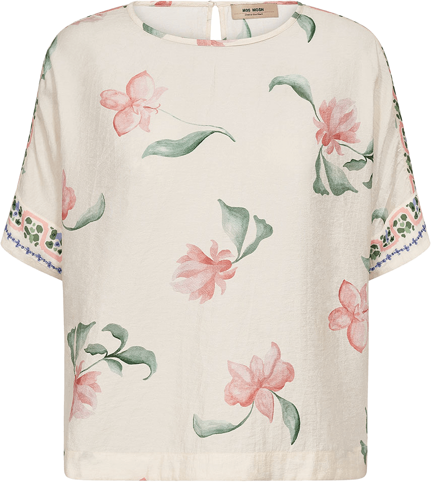 Palma Big Orchid Blouse, från Mos Mosh, i färgen Ecru.