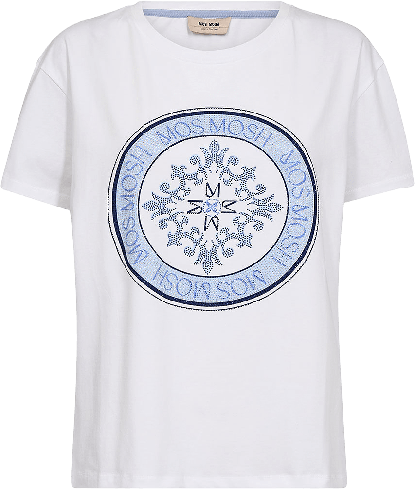 Judd O-SS Tee, från Mos Mosh, i färgen White.