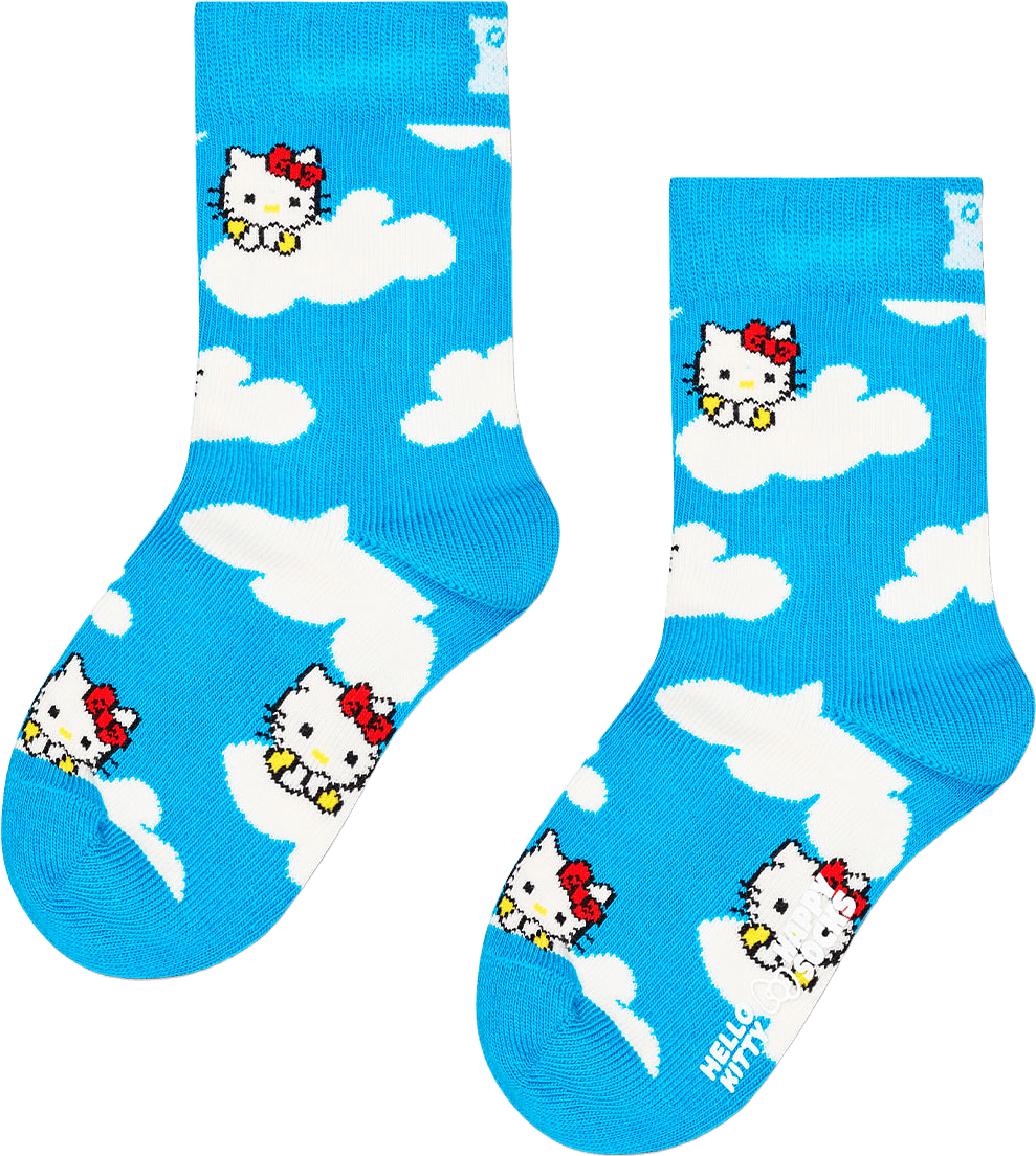 Kids Hello Kitty Cloudy Sock, från Happy Socks, i färgen Turquoise.