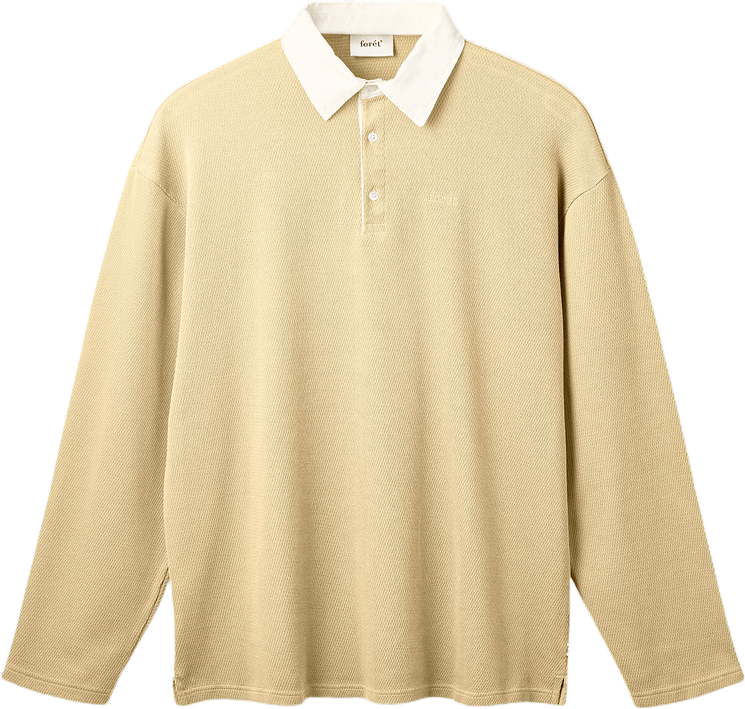 MATCH RUGBY STRUCTURED SWEATSHIRT, från Forét, i färgen Vintage Yellow.