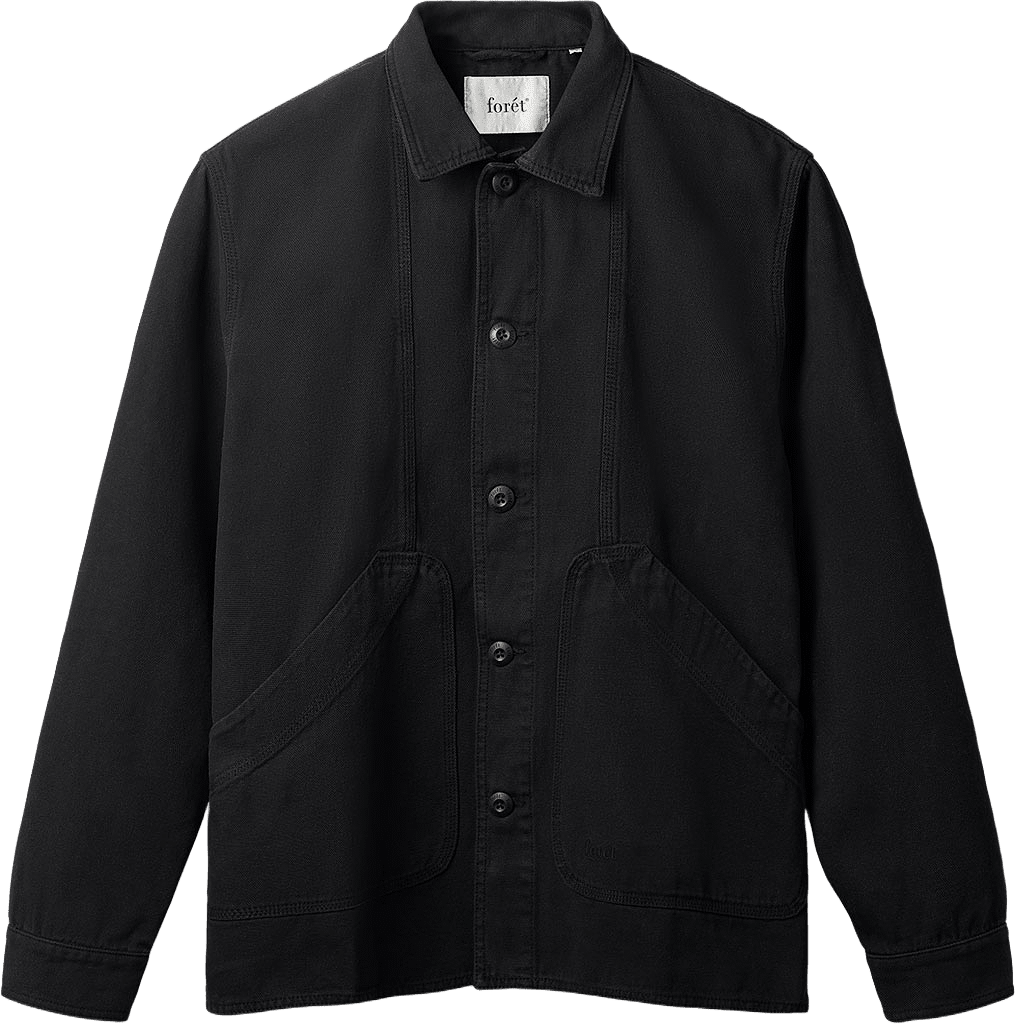 BERRY CANVAS OVERSHIRT, från Forét, i färgen Black.