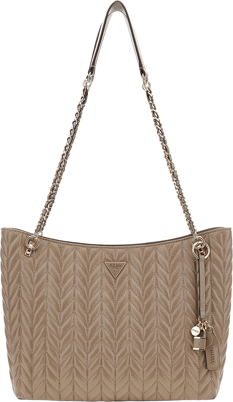 CHERYL 2 COMP TOTE, från Guess, i färgen Dark Taupe.