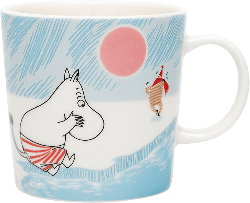 Muminmugg 30 cl Vinterbad, från Arabia, i färgen Flerfärgad.