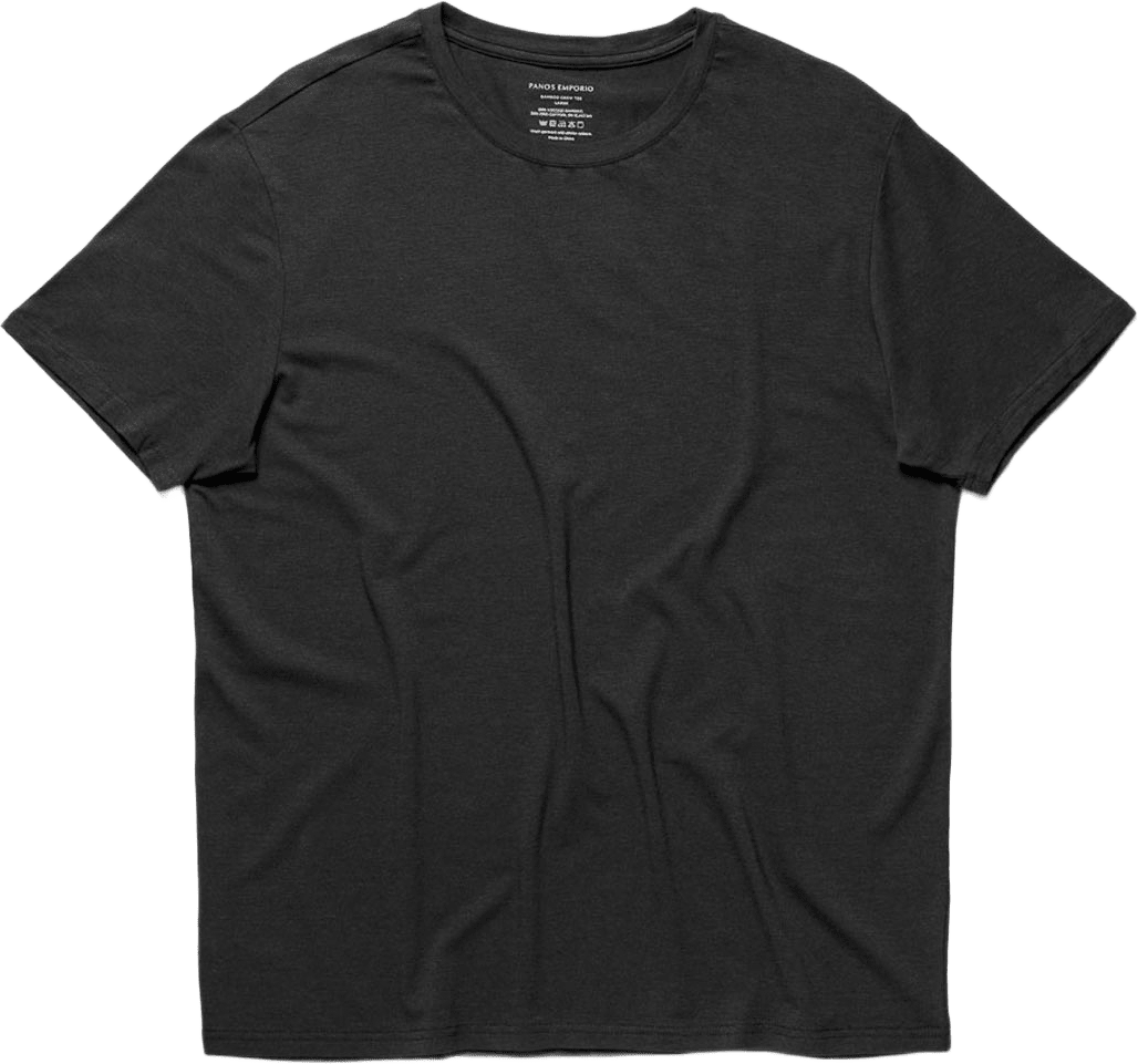 Bamboo/Cotton Crew Tee, från Panos Emporio, i färgen Black.