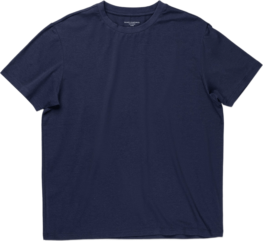 Bamboo/Cotton Crew Tee, från Panos Emporio, i färgen Navy.