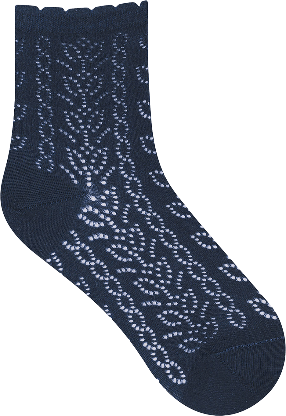 Socka i spets, från BleuForêt, i färgen Marine.