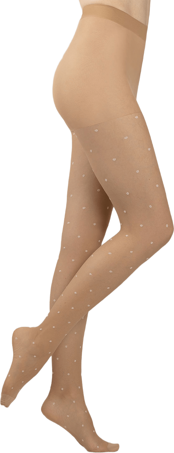 Prickig strumpbyxa 18 den, från BleuForêt, i färgen Peau Dorée/Blanc.
