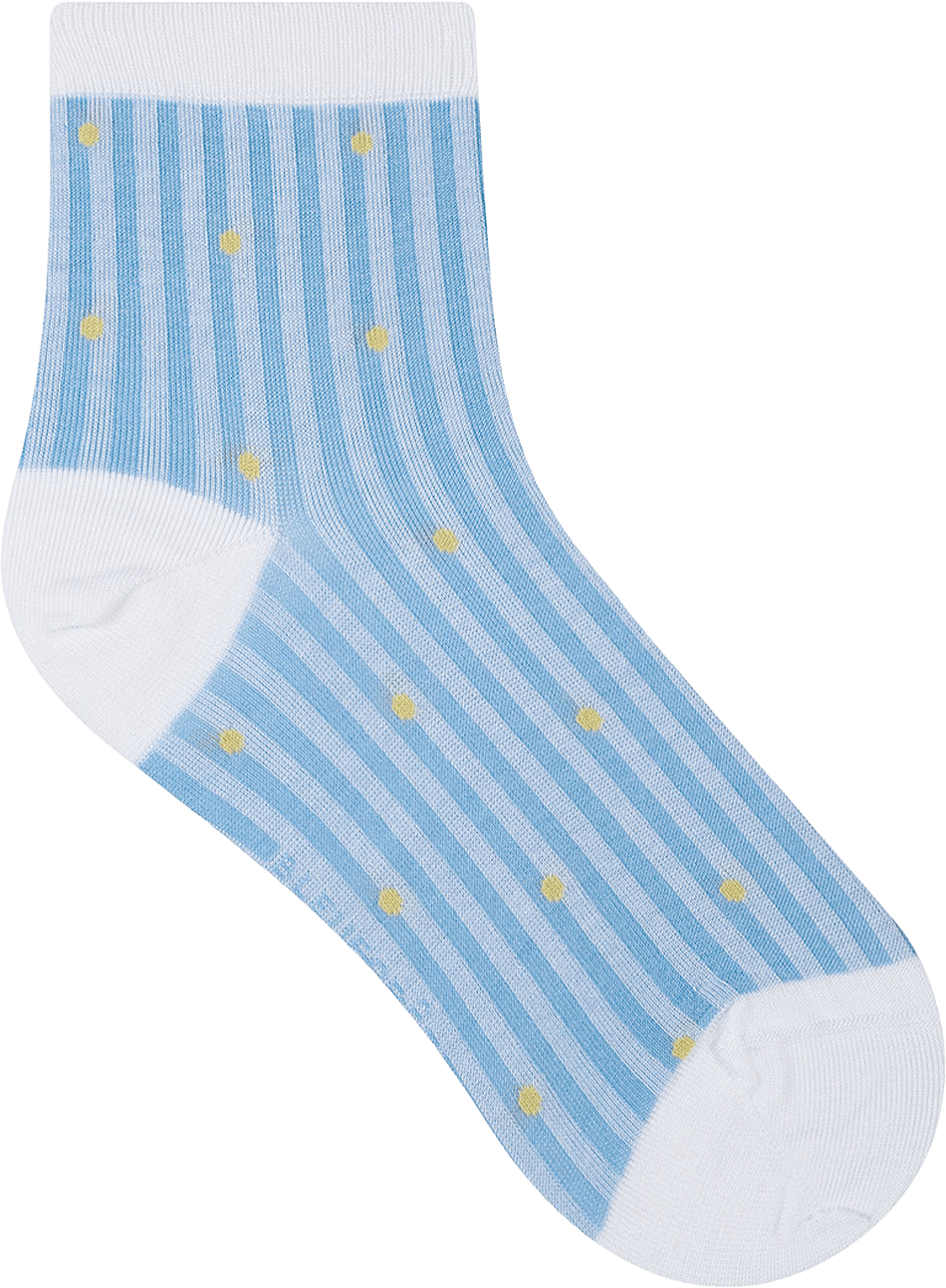 Socka med prickar och ränder, från BleuForêt, i färgen Quartz.