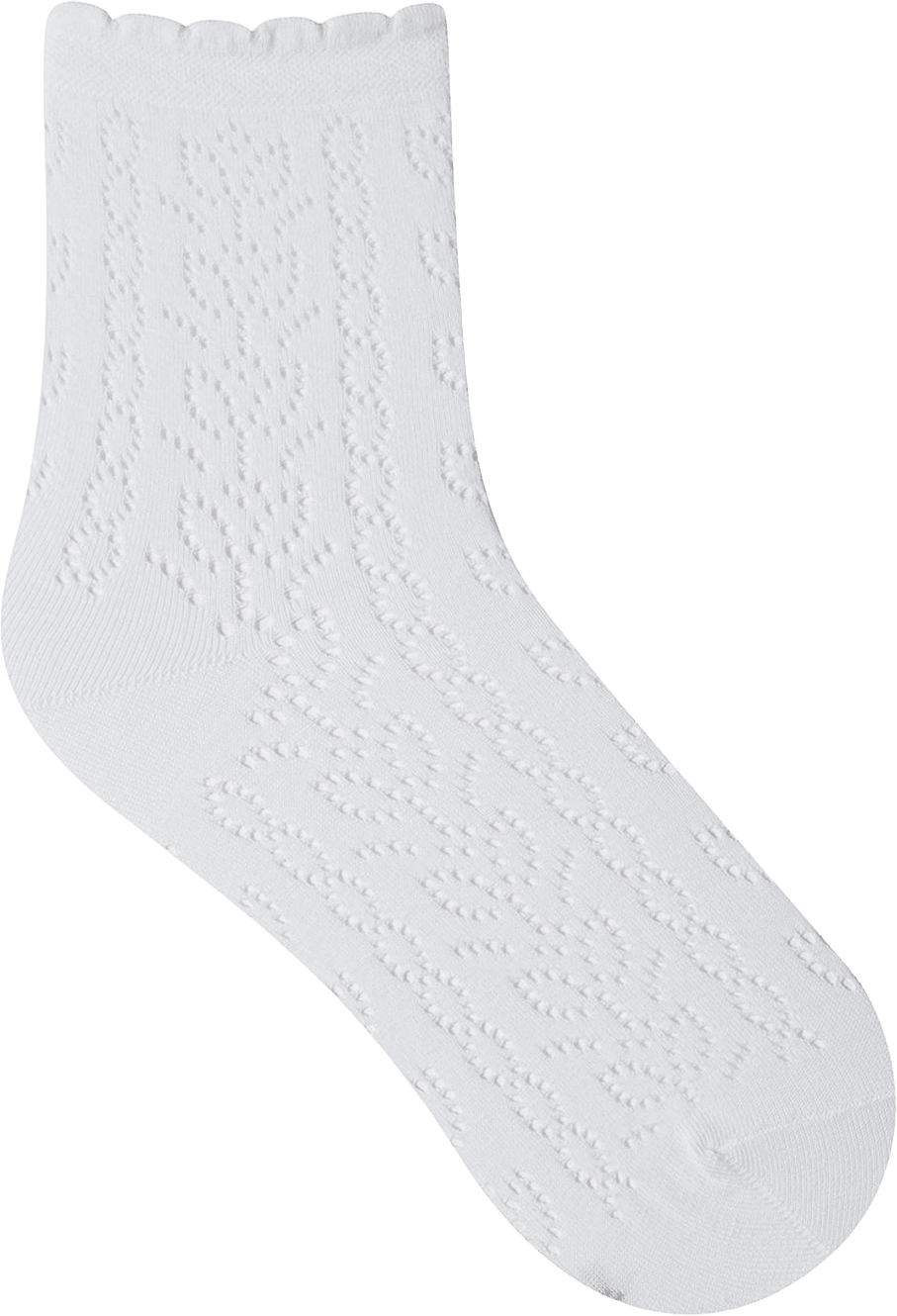 Socka i spets, från BleuForêt, i färgen Blanc.