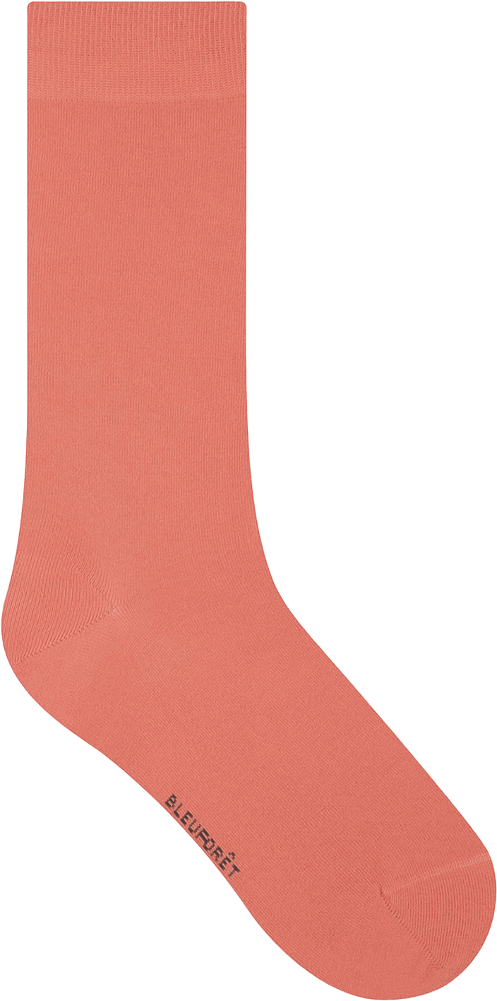 Socka, egyptisk bomull, från BleuForêt, i färgen Corail.