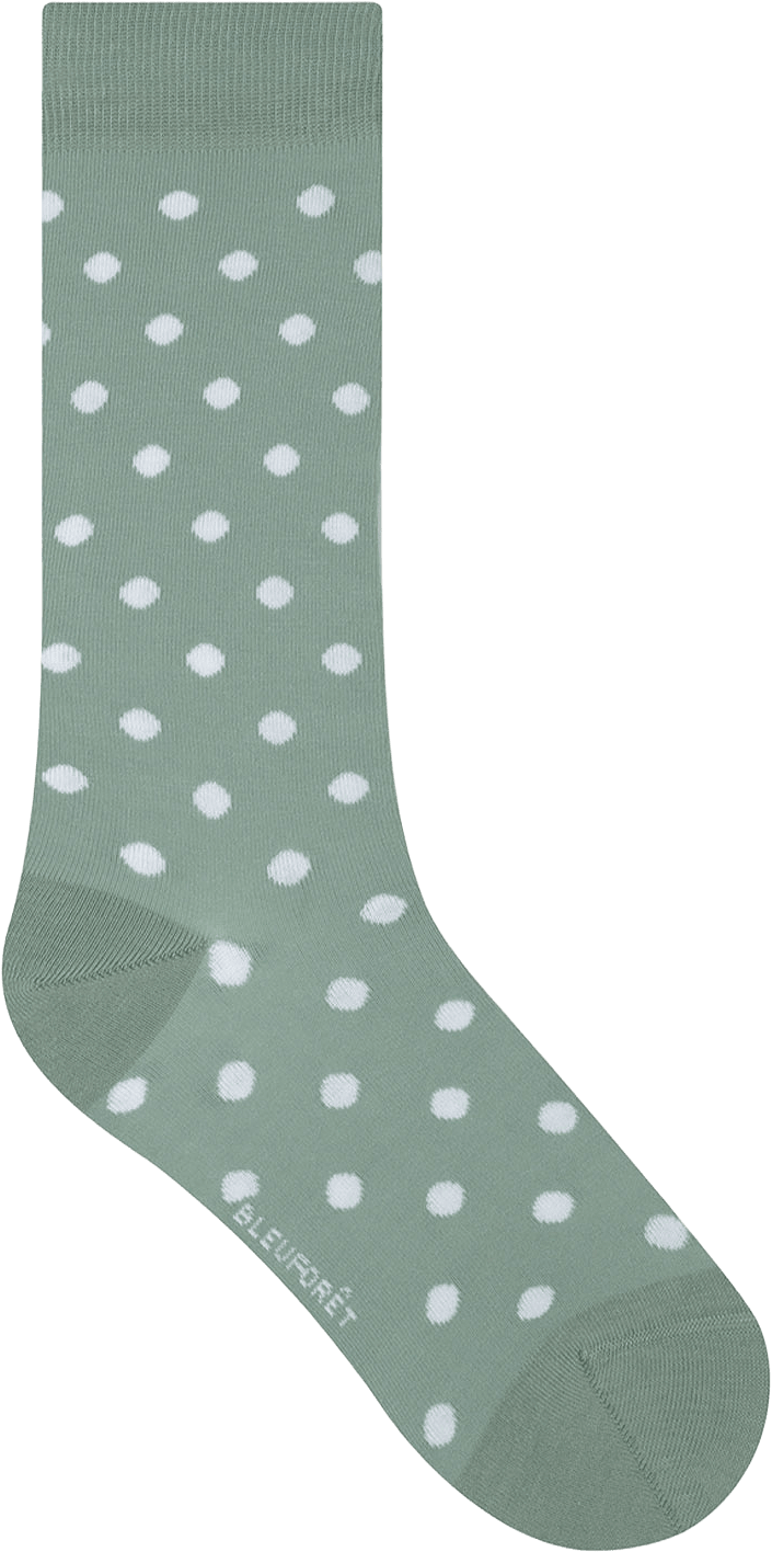 Socka, prickar, från BleuForêt, i färgen Vert D'eau.
