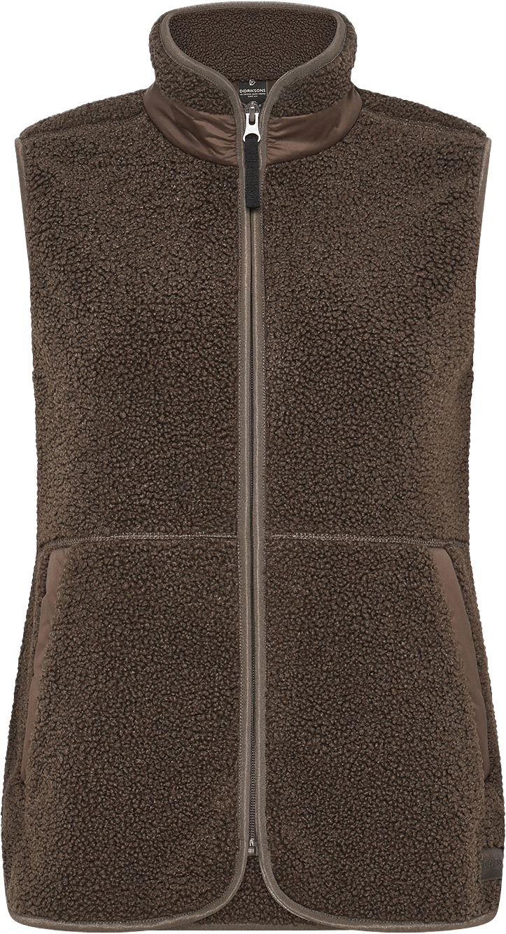 Siv Vest, från Didriksons, i färgen Dark Mocha.