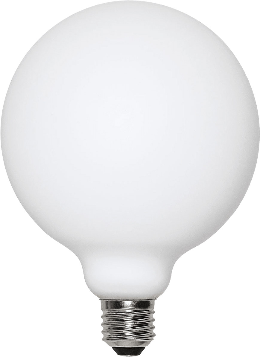 LED-Lampa E27 G125 Opaque Double Coating 2600K 470lm Dim, från Star trading, i färgen Opal.
