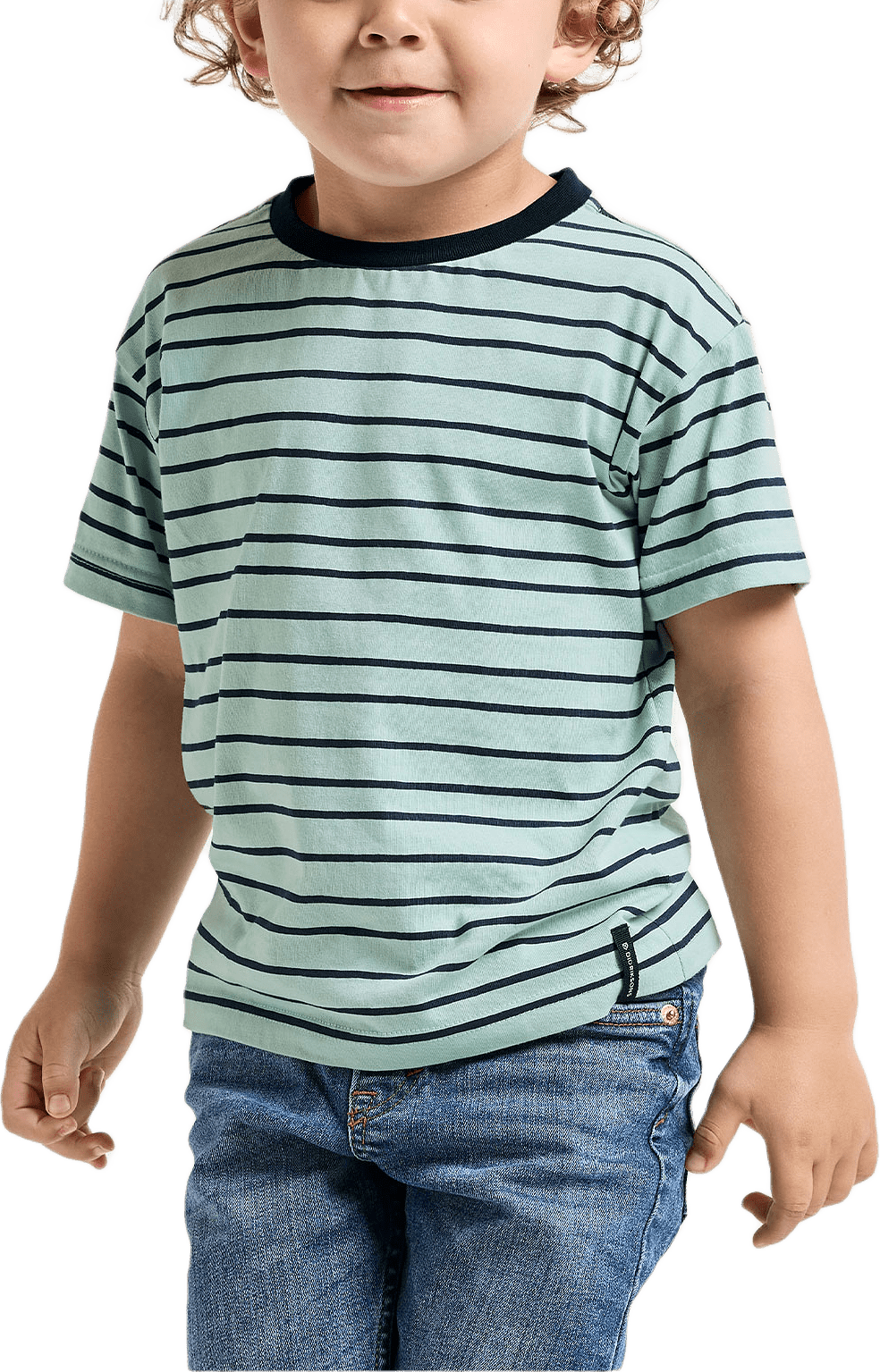 Mynta T-shirt, från Didriksons, i färgen Le Rand Multi Blue.