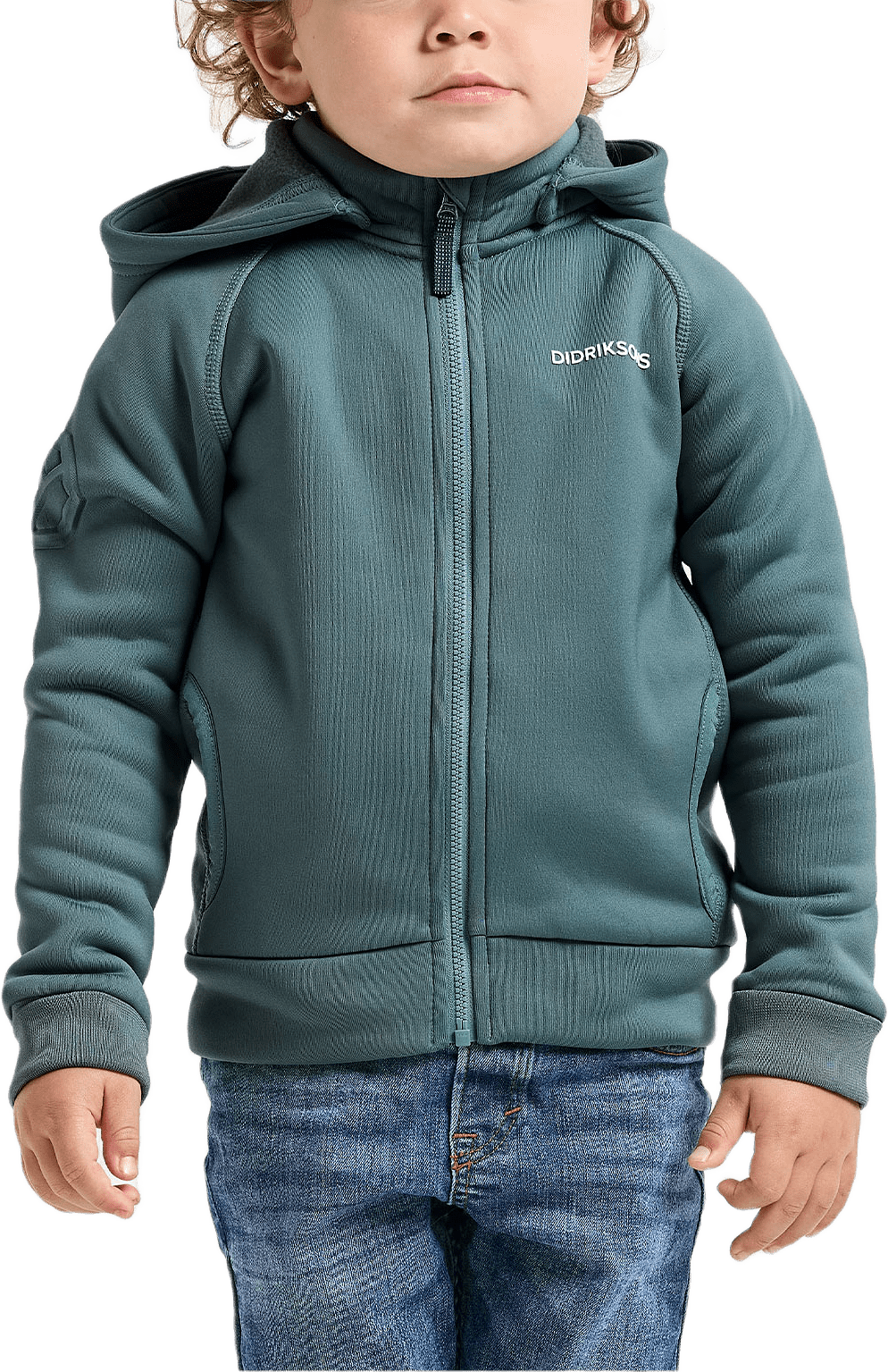 Siljan Fullzip, från Didriksons, i färgen Factory Blue.