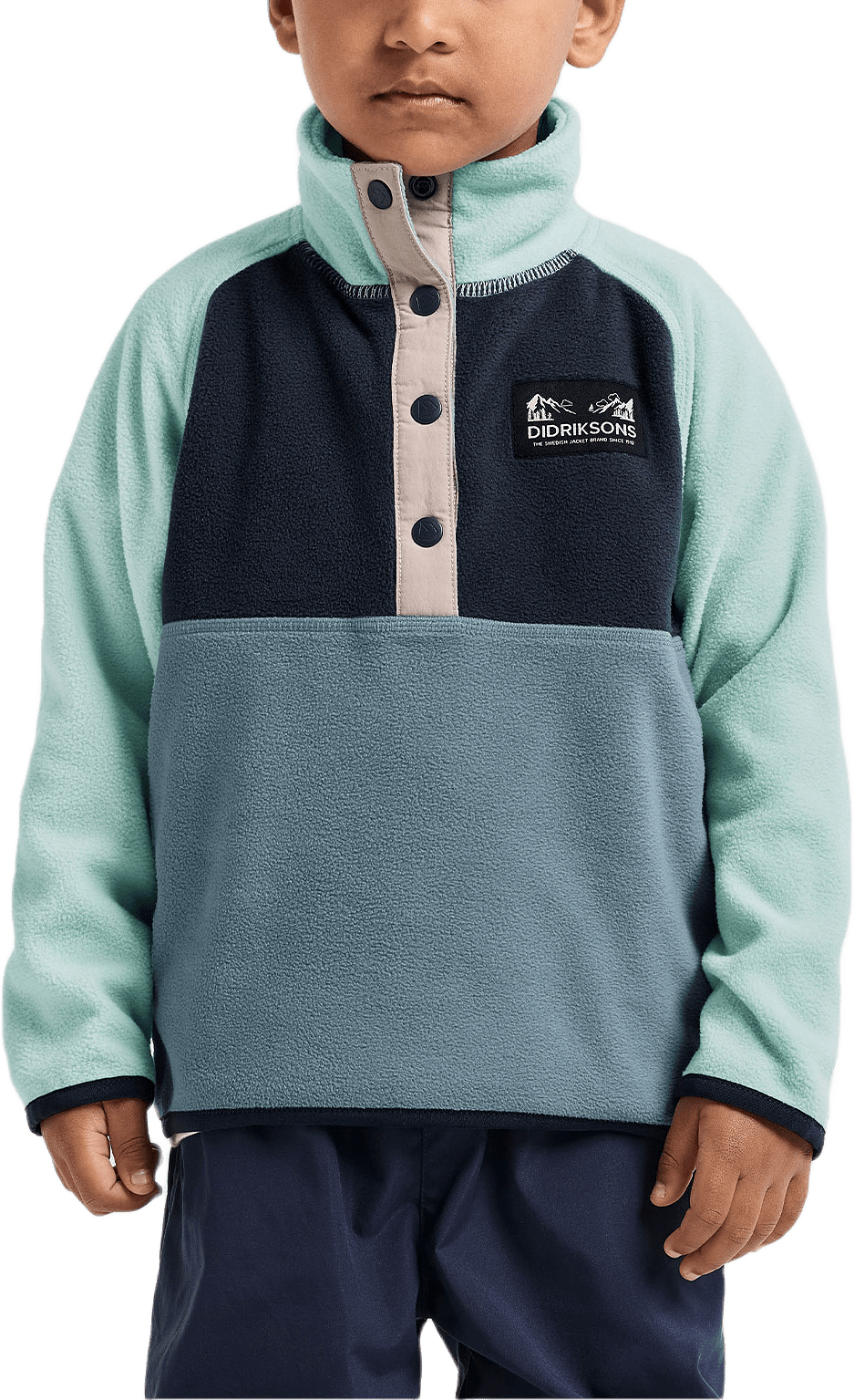 Monte Half button, från Didriksons, i färgen Factory Blue.