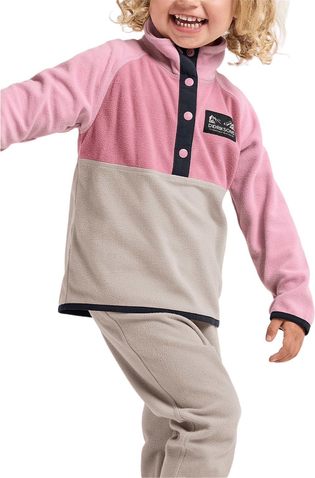 Monte Half button, från Didriksons, i färgen Heather Pink.