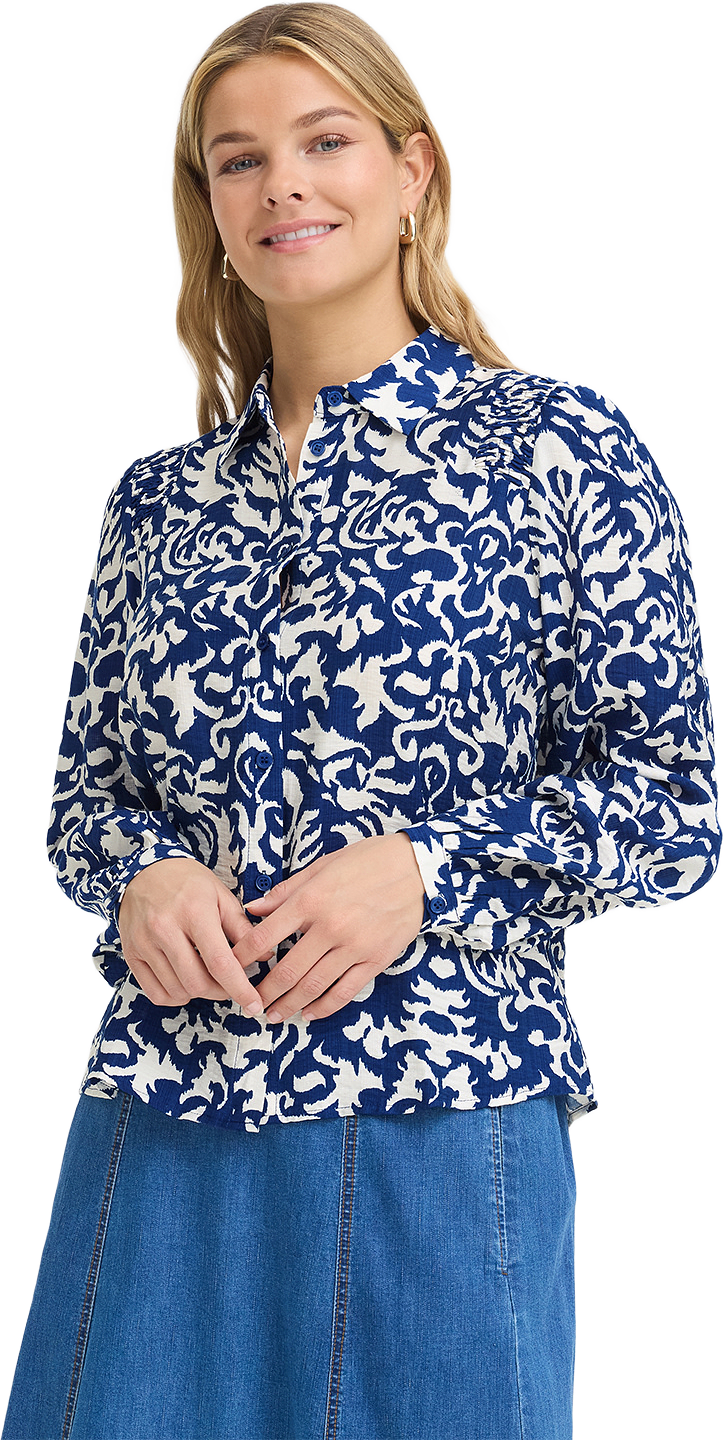 FRLELI SH 1 Shirt, från Fransa, i färgen Blue Depths.