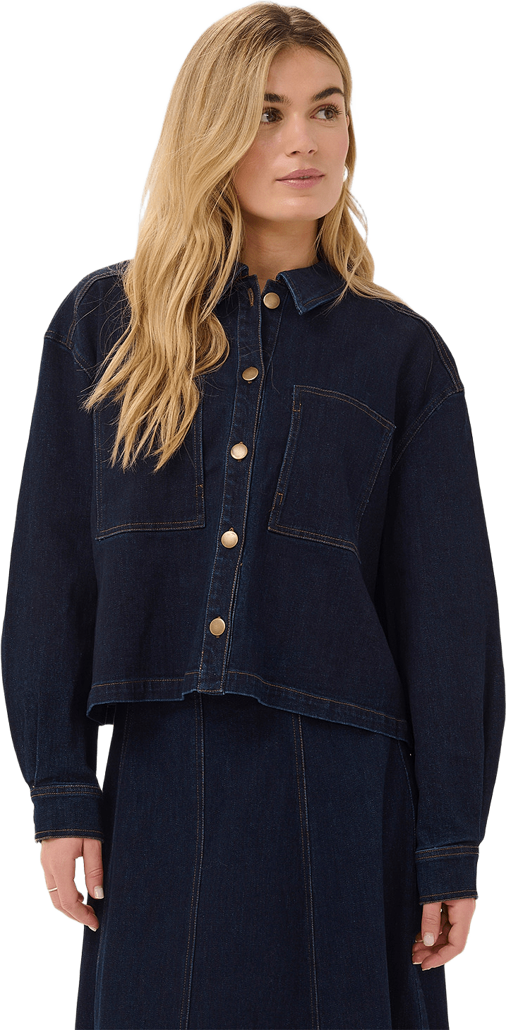 SambrinaSZ Shirt, från Saint Tropez, i färgen Dark Blue Denim.