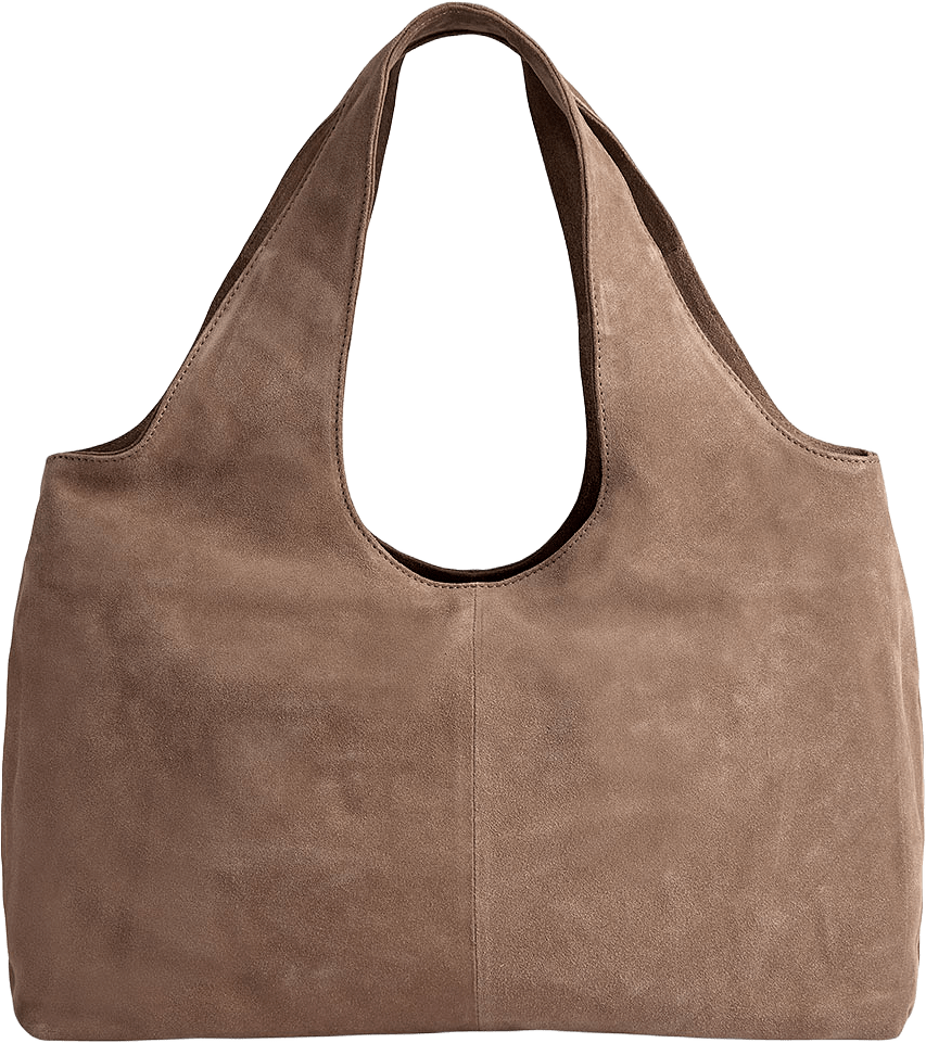 Laurine Shopper Suede, från Markberg, i färgen Mocha Mousse.