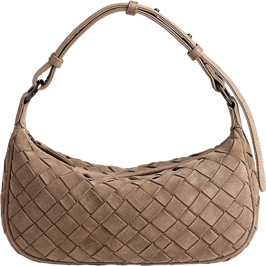 Mini Muse Bag Sue. Weave, från Markberg, i färgen Mocha Mousse.