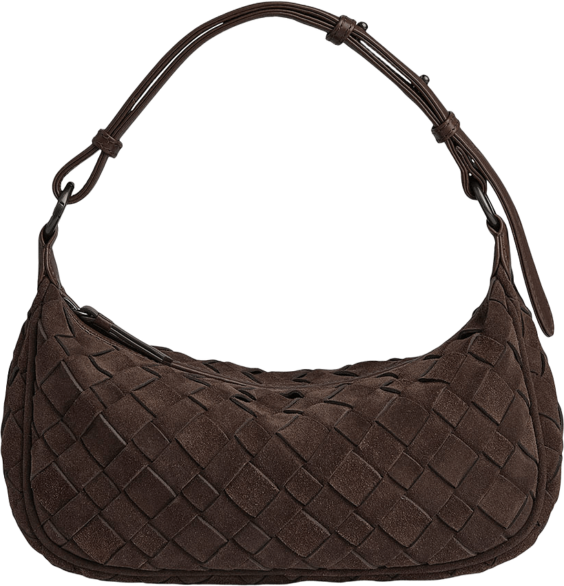 Mini Muse Bag Sue. Weave, från Markberg, i färgen Dark Brown.