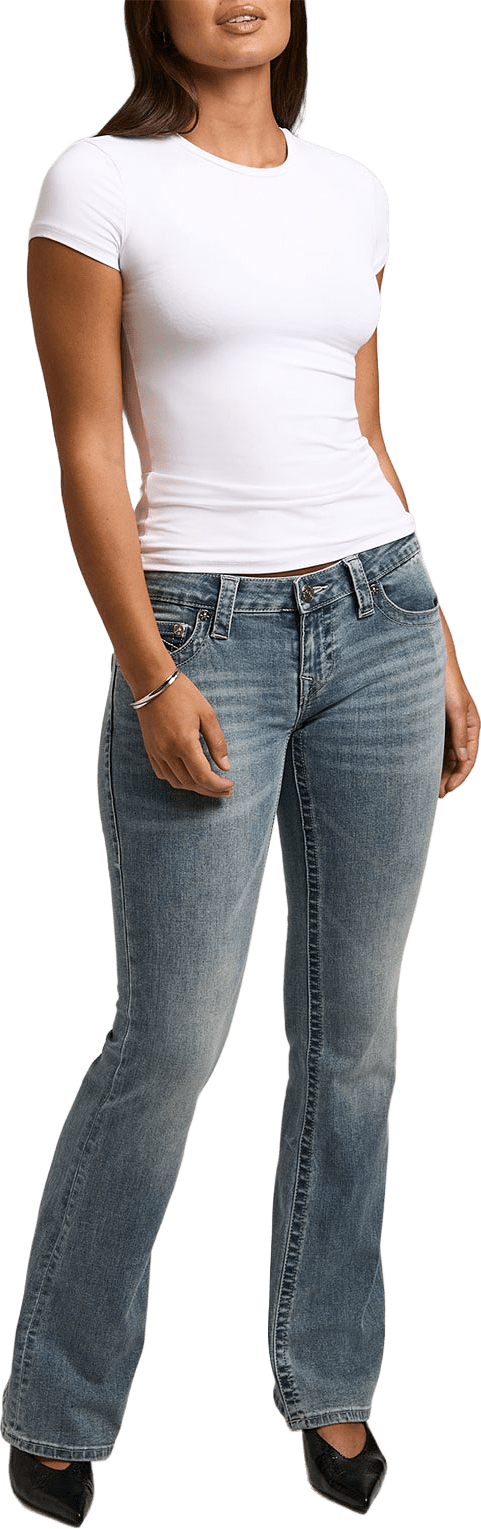 BECCA LOW RISE BOOTCUT_, från True Religion, i färgen Peak Spot.