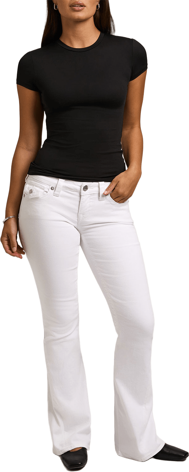 JOEY LR FLARE FLAP_, från True Religion, i färgen Brilliant White.