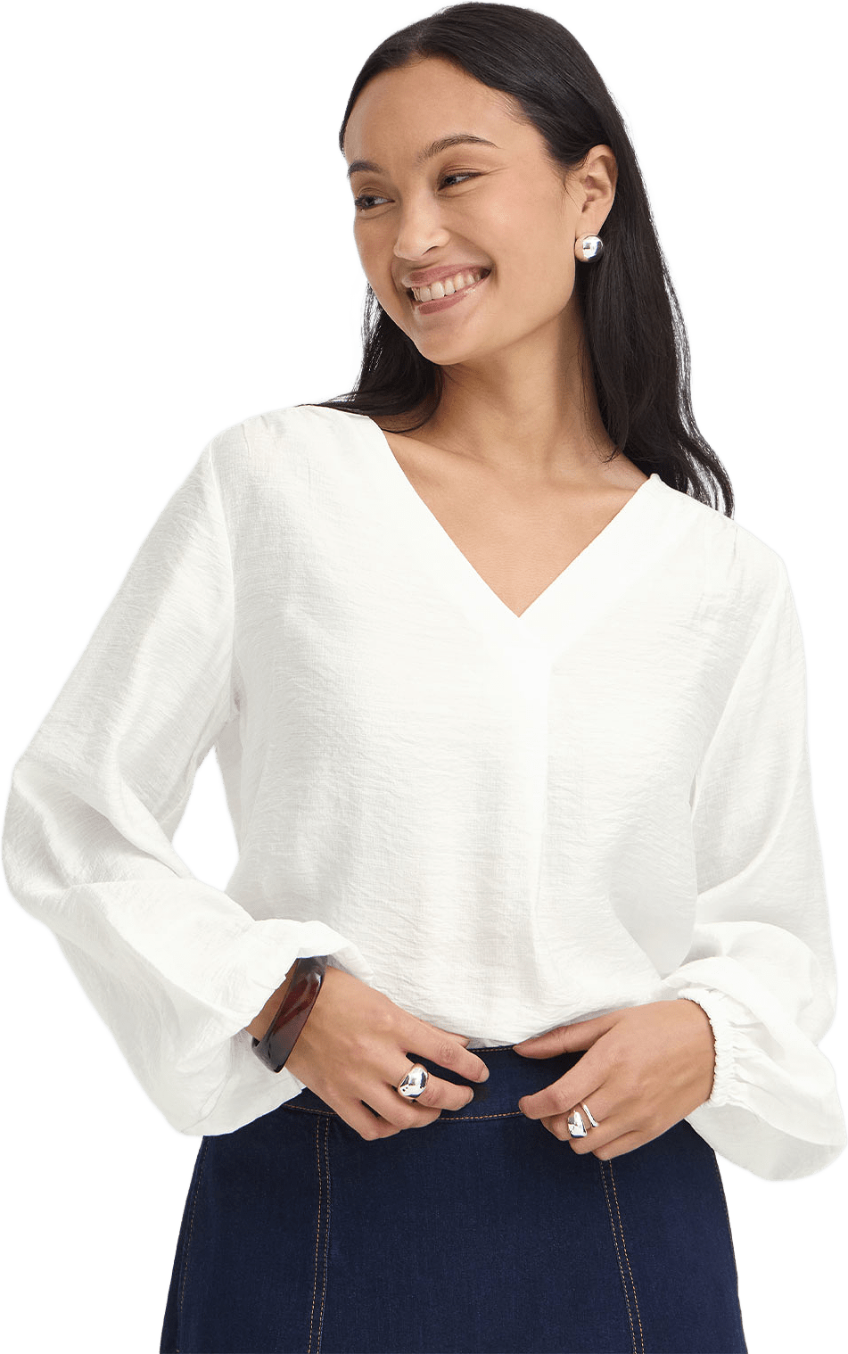 Frariana Blouse, från Fransa, i färgen Whisper White.