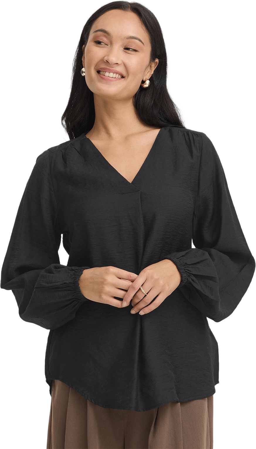 Frariana Blouse, från Fransa, i färgen Meteorite.