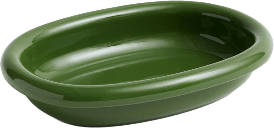 Barro Oval Dish Small, från HAY, i färgen Green.