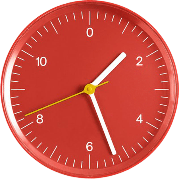 Wall Clock, från HAY, i färgen Red.