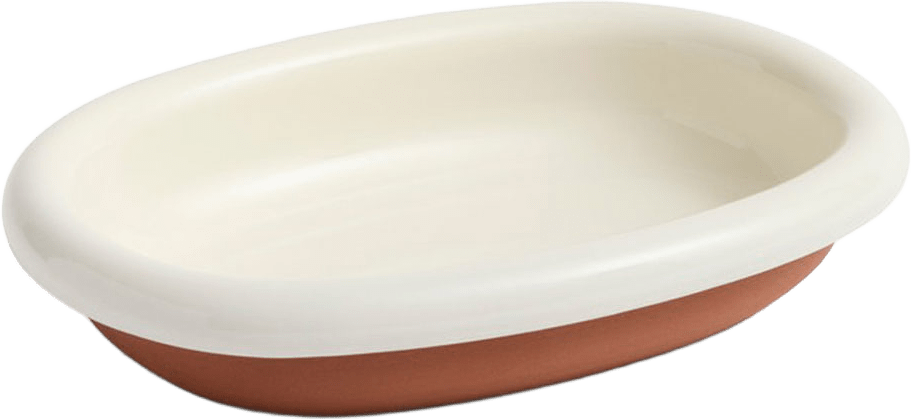 Barro Oval Dish Small, från HAY, i färgen Off-white.